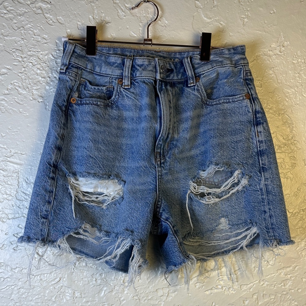American Eagle Outfitters Ripped‎ Blue Jean Shorts 2